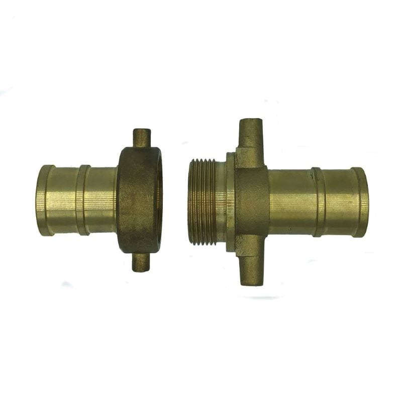 38mm BSP fire hose brass coupling set