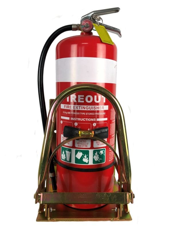 heavy duty over centre fire extinguisher vehicle bracket