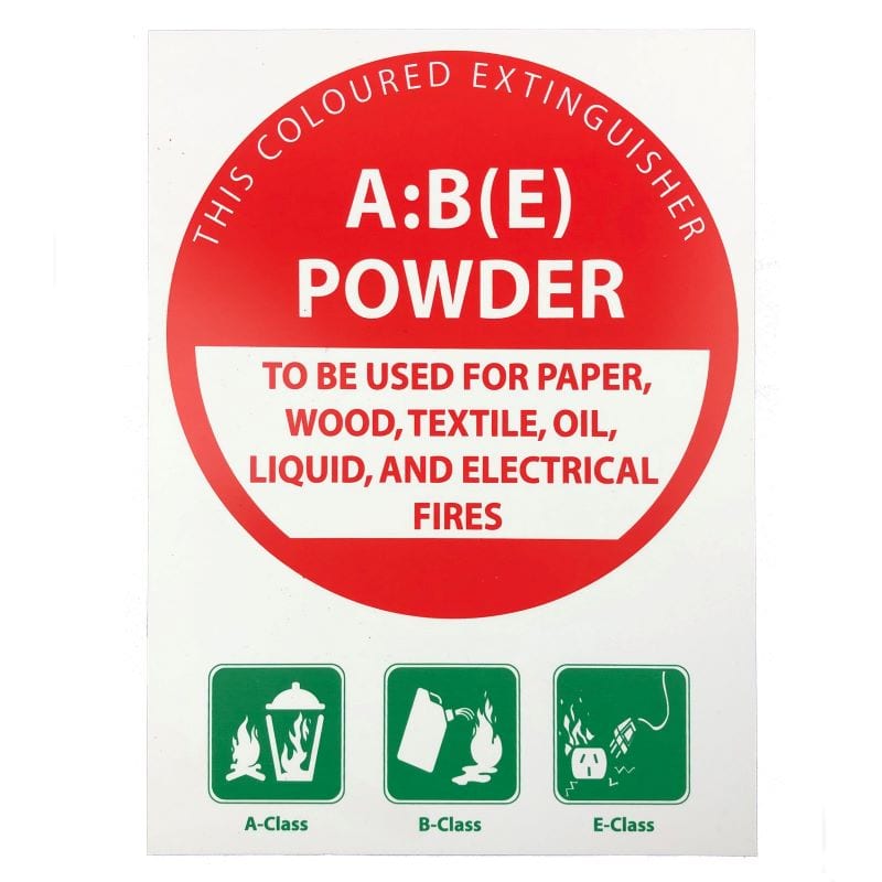 fire extinguisher id disc sign