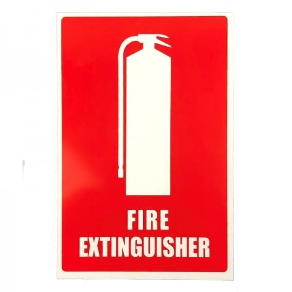 fire extinguisher location sign