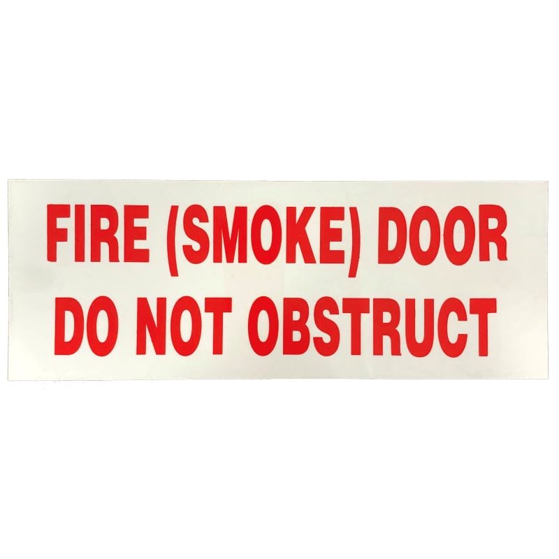 fire smoke door sign