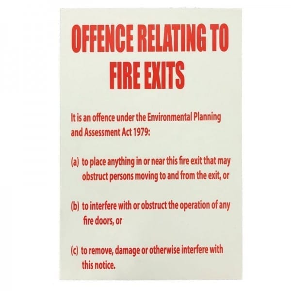 fire exit sign