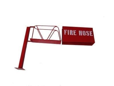 Cabinet Metal Cradle And Cover With Free Standing Post To Suit 65mm Fire Hose