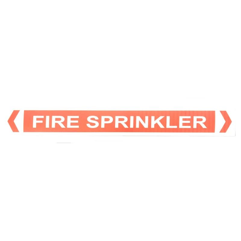 fire sprinkler pipe label