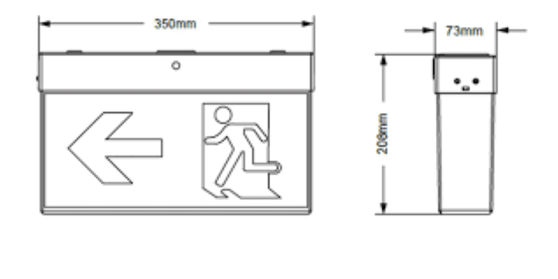Emergency Exit Light Universal Fit Premium LED - Image 2